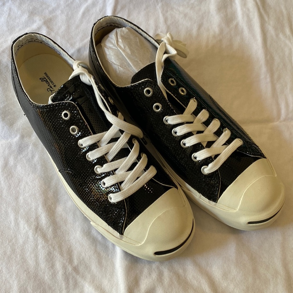 Converse Jack Purcell All Stars - Men’s 11 - Patent Black Oxford -JP LTT TURF OX